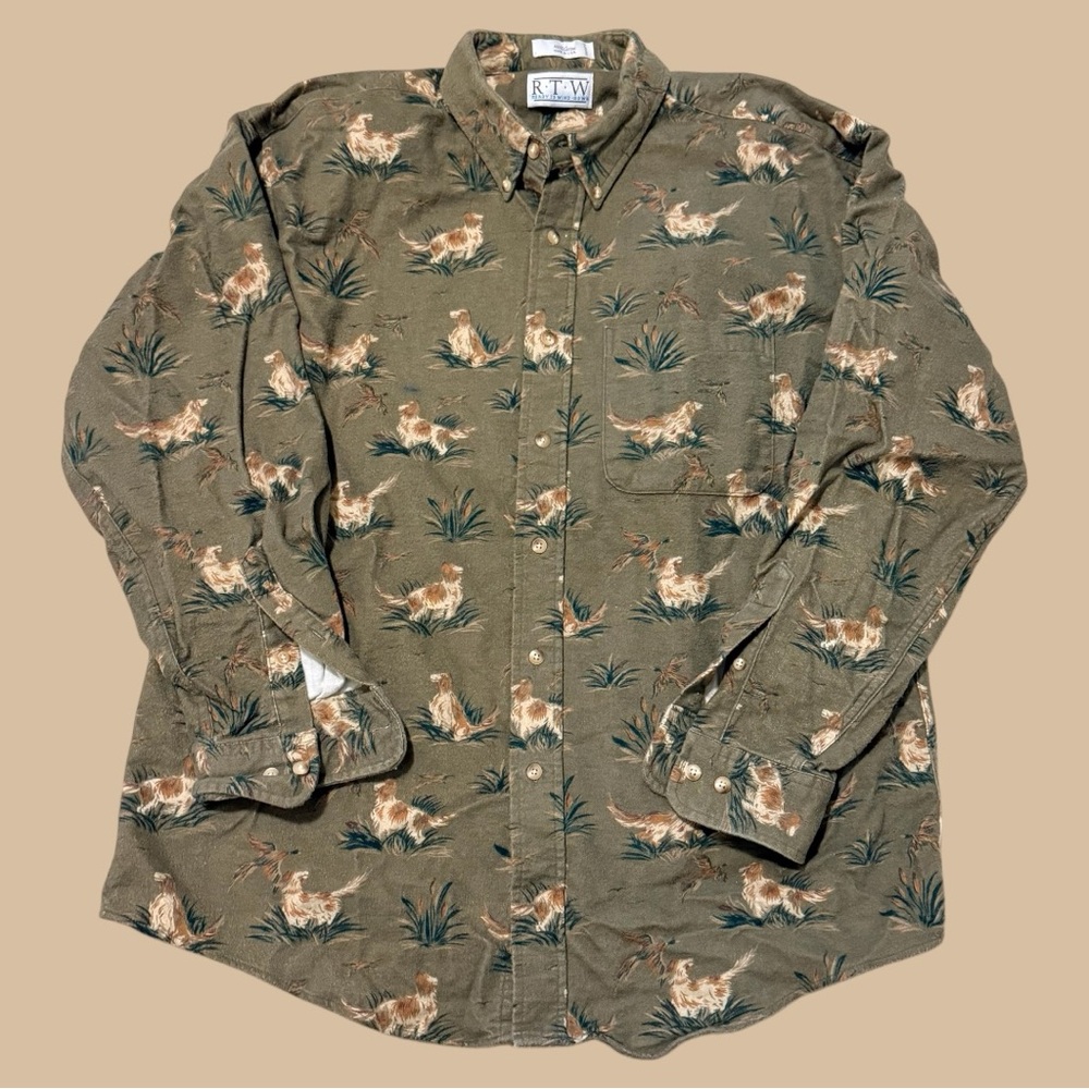 Ready to Wind Down Collie Duck Hunt Button-Down Shirt